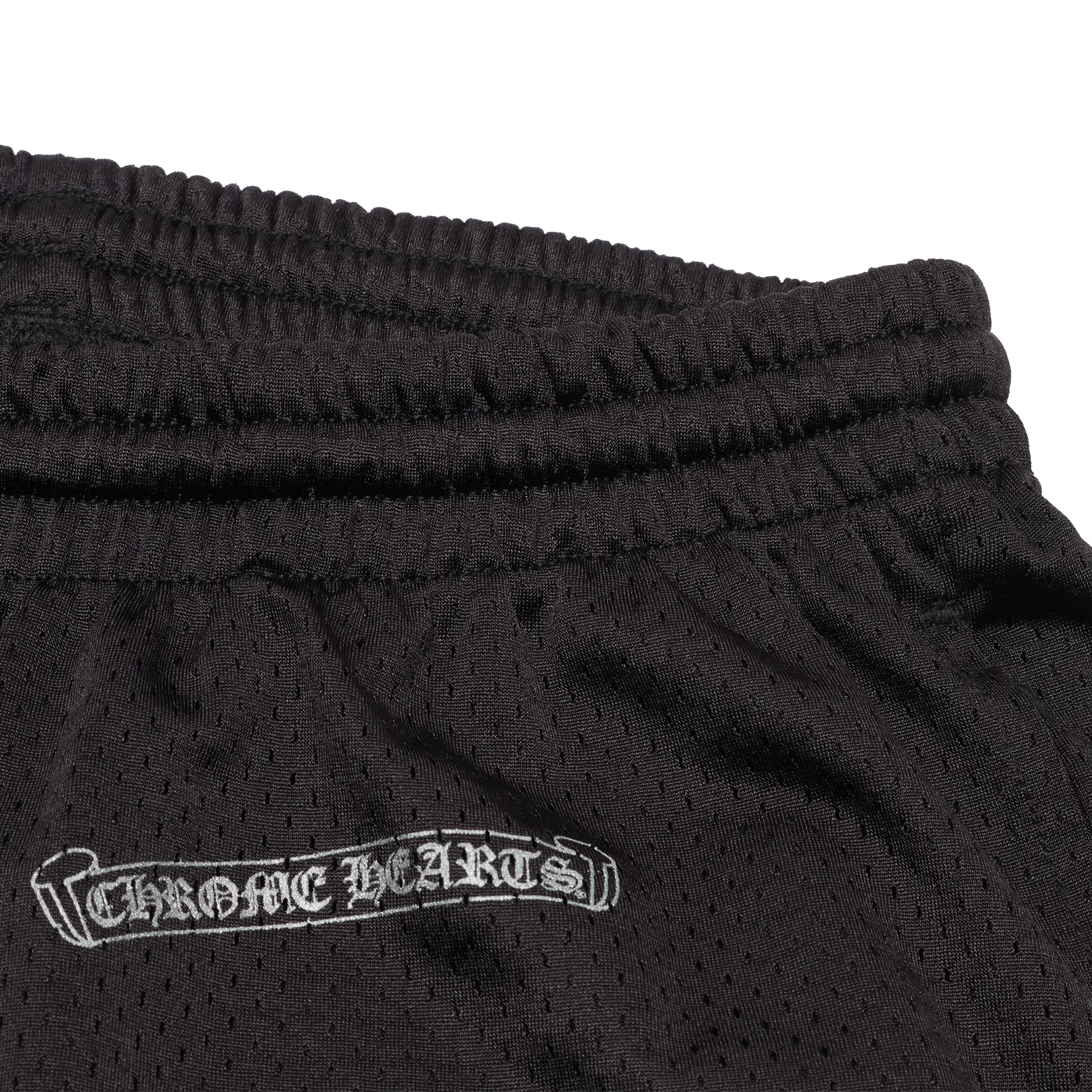 Detailed Back View of Chrome Hearts Mesh Warm Up Track Pants